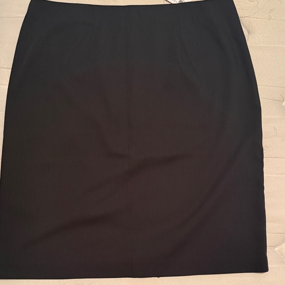 NY&Co Elegant Black PinStriped Pencil Skirt